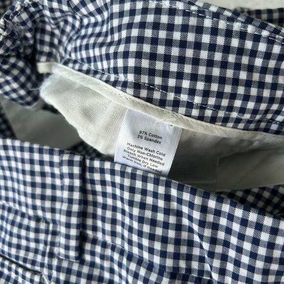 Talbots Perfect Skimmer Pedal Pusher Pants Slim Leg Navy White Check 22WP NWT - Picture 8 of 9